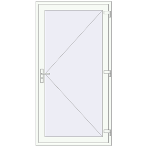 Buy Entrance doors 1100x2100 mm DOOR KORSA BASE REHAU EURO 60 RAL 9016 Traffic white two-sided