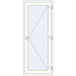 Buy Entrance doors 800x2000 mm DOOR KORSA BASE REHAU EURO 60 RAL 9016 Traffic white two-sided
