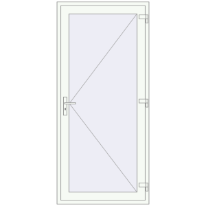 Entrance doors 1000x2230 mm DOOR KORSA OPTIMUM REHAU BRILLANT RAL 9016 Traffic white two-sided. View from inside Buy Entrance doors 1000x2230 mm DOOR KORSA OPTIMUM REHAU BRILLANT RAL 9016 Traffic white two-sided