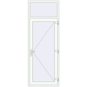 Entrance doors 900x2500 mm DOOR KORSA ENERGY-SAVING REHAU SYNEGO RAL 9016 Traffic white two-sided. View from inside Buy Entrance doors 900x2500 mm DOOR KORSA ENERGY-SAVING REHAU SYNEGO RAL 9016 Traffic white two-sided