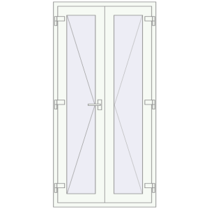 Internal doors 1000x2010 mm INTERIOR door (Т94/60) opens to the outside RAL 9016 Traffic white two-sided. View from inside Buy Internal doors 1000x2010 mm INTERIOR door (Т94/60) opens to the outside RAL 9016 Traffic white two-sided