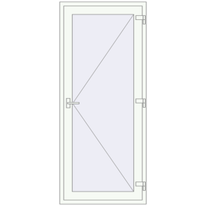 Buy Internal doors 900x2050 mm INTERIOR door (Z74/60) opens  inside RAL 9016 Traffic white two-sided