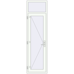 Buy Internal doors 675x2400 mm INTERIOR door (Т94/60) opens to the outside RAL 9016 Traffic white two-sided