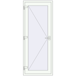 Buy Internal doors 750x2000 mm INTERIOR door (Z74/60) opens  inside RAL 9016 Traffic white two-sided