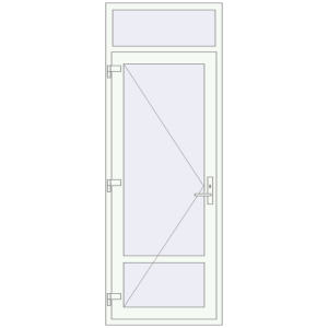 Buy Internal doors 850x2350 mm INTERIOR door (Т94/60) opens to the outside RAL 9016 Traffic white two-sided
