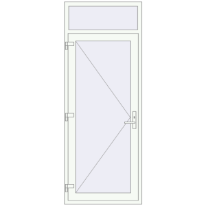 Buy Internal doors 900x2350 mm INTERIOR door (Z74/60) opens  inside RAL 9016 Traffic white two-sided
