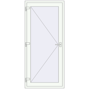 Buy Internal doors 860x2000 mm INTERIOR door (Z74/60) opens  inside RAL 9016 Traffic white two-sided