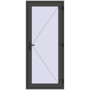 Buy Internal doors 900x2050 mm INTERIOR door (Z74/60) opens  inside BASALT_GREY two-sided
