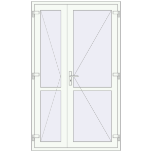Buy Internal doors 1300x2180 mm INTERIOR door (Т94/60) opens to the outside RAL 9016 Traffic white two-sided