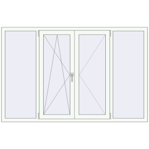 Buy Tilt-and-Turn 2000x1295 mm KORSA BRILLANT RAL 9016 Traffic white two-sided