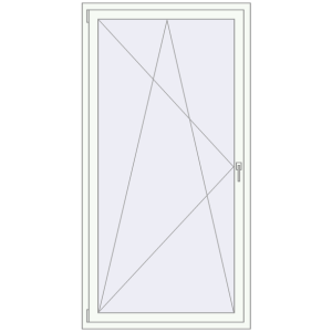 Buy Tilt-and-Turn 1050x2030 mm KORSA BRILLANT RAL 9016 Traffic white two-sided