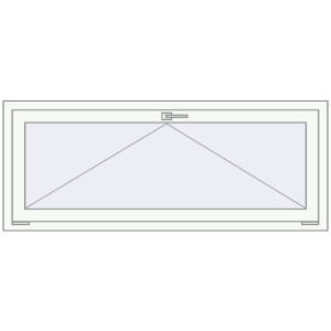 Tilt-and-Turn 1540x620 mm KORSA BRILLANT RAL 9016 Traffic white two-sided. View from inside Buy Tilt-and-Turn 1540x620 mm KORSA BRILLANT RAL 9016 Traffic white two-sided