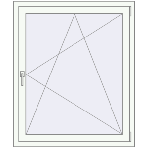 Buy Tilt-and-Turn 1000x1200 mm KORSA ENERGY-SAVING (SYNEGO MD) RAL 9016 Traffic white two-sided