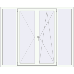 Buy Tilt-and-Turn 2000x1650 mm KORSA BRILLANT RAL 9016 Traffic white two-sided