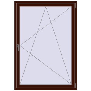 Buy Tilt-and-Turn 1140x1620 mm KORSA ENERGY-SAVING (SYNEGO MD) BLACK_CHERRY two-sided