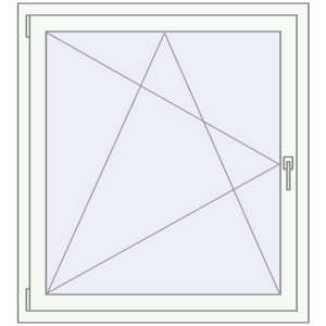 Buy Tilt-and-Turn 950x1100 mm KORSA ENERGY-SAVING (SYNEGO MD) RAL 9016 Traffic white two-sided