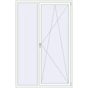 Buy Tilt-and-Turn 1500x2300 mm KORSA STANDARD (Euro 70) RAL 9016 Traffic white two-sided