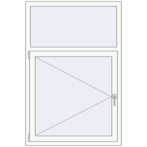 Tilt-and-Turn 1000x1500 mm KORSA BASE (Euro-Design 60) RAL 9016 Traffic white two-sided. View from inside Buy Tilt-and-Turn 1000x1500 mm KORSA BASE (Euro-Design 60) RAL 9016 Traffic white two-sided