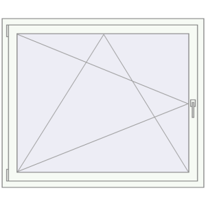 Buy Tilt-and-Turn 1295x1116 mm KORSA BRILLANT RAL 9016 Traffic white two-sided