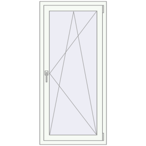 Buy Tilt-and-Turn 665x1455 mm KORSA ENERGY-SAVING (SYNEGO MD) RAL 9016 Traffic white two-sided