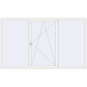 Tilt-and-Turn 3000x1780 mm KORSA BRILLANT RAL 9016 Traffic white two-sided. View from inside Buy Tilt-and-Turn 3000x1780 mm KORSA BRILLANT RAL 9016 Traffic white two-sided