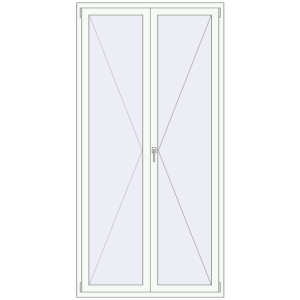 Buy Tilt-and-Turn 1200x2400 mm KORSA STANDARD-RENOVATION (Euro 70) RAL 9016 Traffic white two-sided