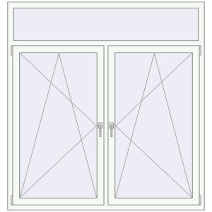 Buy Tilt-and-Turn 1650x1745 mm KORSA BRILLANT RAL 9016 Traffic white two-sided