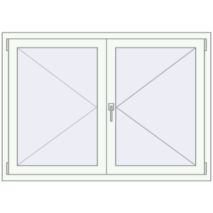 Buy Tilt-and-Turn 1400x1000 mm KORSA ENERGY-SAVING (SYNEGO MD) RAL 9016 Traffic white two-sided