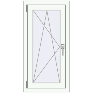 Buy Tilt-and-Turn 500x1001 mm KORSA Altest Pony 375 RAL 9016 Traffic white two-sided