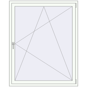 Buy Tilt-and-Turn 1220x1450 mm KORSA ENERGY-SAVING (SYNEGO MD) RAL 9016 Traffic white two-sided