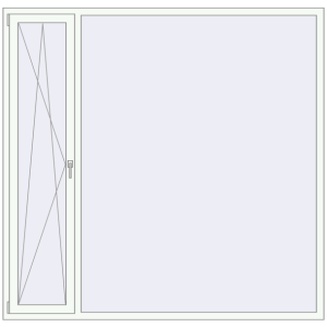 Buy Tilt-and-Turn 2160x2100 mm KORSA Altest Pony 375 RAL 9016 Traffic white two-sided