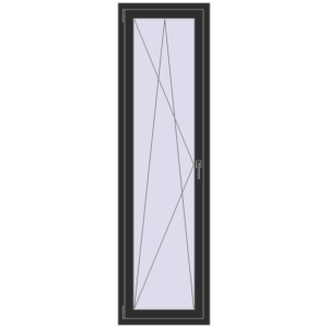 Buy Tilt-and-Turn 600x2100 mm KORSA ENERGY-SAVING (SYNEGO MD) BLACK_STRUCTURAL two-sided