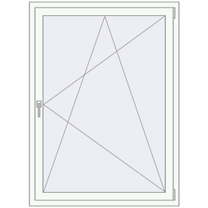 Buy Tilt-and-Turn 1100x1500 mm KORSA RENOVATION (SYNEGO MD) RAL 9016 Traffic white two-sided