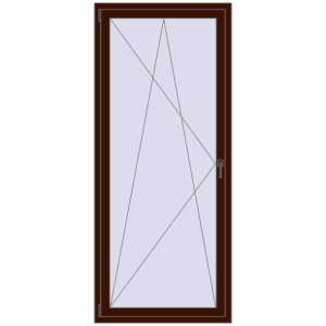 Buy Tilt-and-Turn 900x2100 mm KORSA ENERGY-SAVING (SYNEGO MD) BLACK_CHERRY two-sided