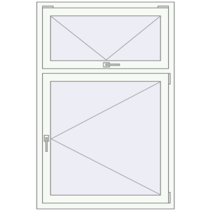 Tilt-and-Turn 1000x1500 mm KORSA BASE (Euro-Design 60) RAL 9016 Traffic white two-sided. View from inside Buy Tilt-and-Turn 1000x1500 mm KORSA BASE (Euro-Design 60) RAL 9016 Traffic white two-sided