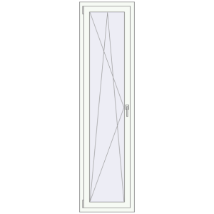 Buy Tilt-and-Turn 600x2100 mm KORSA ENERGY-SAVING (SYNEGO MD) RAL 9016 Traffic white two-sided