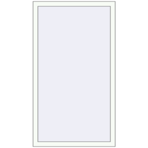 Buy Tilt-and-Turn 914x1524 mm KORSA BASE (Euro-Design 60) RAL 9016 Traffic white two-sided