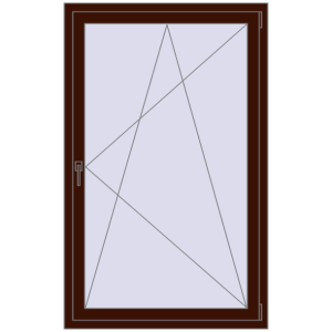 Buy Tilt-and-Turn 1000x1600 mm KORSA BASE (Euro-Design 60) BLACK_CHERRY two-sided