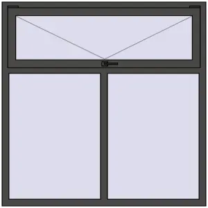 Buy Tilt-and-Turn 1500x1500 mm KORSA BRILLANT BASALT_GREY two-sided