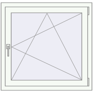 Buy Tilt-and-Turn 865x940 mm KORSA STANDARD (Euro 70) RAL 9016 Traffic white two-sided