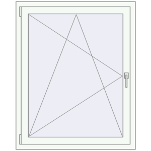 Tilt-and-Turn 1000x1200 mm KORSA BRILLANT RAL 9016 Traffic white two-sided. View from inside Buy Tilt-and-Turn 1000x1200 mm KORSA BRILLANT RAL 9016 Traffic white two-sided