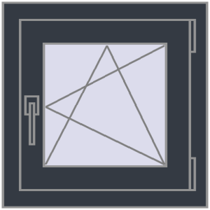 Tilt-and-Turn 500x500 mm KORSA BRILLANT ANTHRACITE_GREY_STRUKTURAL two-sided. View from inside Buy Tilt-and-Turn 500x500 mm KORSA BRILLANT ANTHRACITE_GREY_STRUKTURAL two-sided