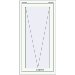 Tilt-and-Turn 600x1200 mm KORSA BRILLANT RAL 9016 Traffic white two-sided. View from inside Buy Tilt-and-Turn 600x1200 mm KORSA BRILLANT RAL 9016 Traffic white two-sided