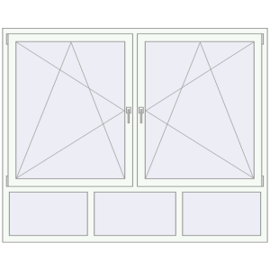 Buy Tilt-and-Turn 1980x1600 mm KORSA BRILLANT RAL 9016 Traffic white two-sided