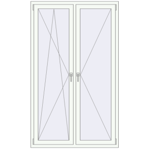 Tilt-and-Turn 1200x2000 mm KORSA Altest Pony 375 RAL 9016 Traffic white two-sided. View from inside Buy Tilt-and-Turn 1200x2000 mm KORSA Altest Pony 375 RAL 9016 Traffic white two-sided