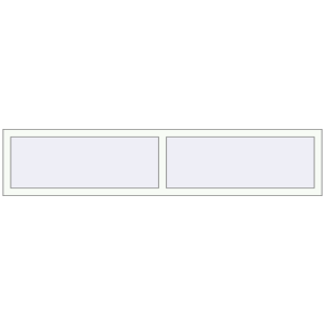 Buy Tilt-and-Turn 2100x440 mm KORSA ENERGY-SAVING (SYNEGO MD) RAL 9016 Traffic white two-sided
