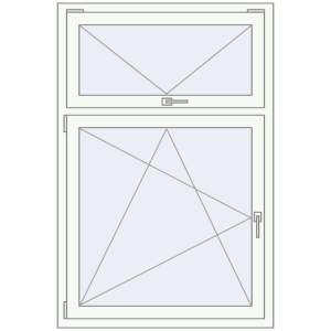 Tilt-and-Turn 1000x1500 mm KORSA STANDARD (Euro 70) RAL 9016 Traffic white two-sided. View from inside Buy Tilt-and-Turn 1000x1500 mm KORSA STANDARD (Euro 70) RAL 9016 Traffic white two-sided