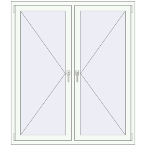 Tilt-and-Turn 1300x1500 mm KORSA ENERGY-SAVING (SYNEGO MD) RAL 9016 Traffic white two-sided. View from inside Buy Tilt-and-Turn 1300x1500 mm KORSA ENERGY-SAVING (SYNEGO MD) RAL 9016 Traffic white two-sided