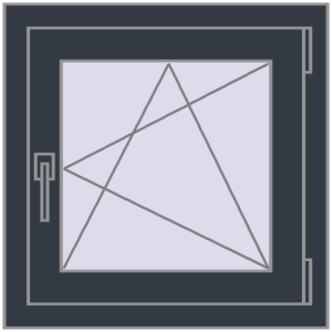 Buy Tilt-and-Turn 600x600 mm KORSA BRILLANT ANTHRACITE_GREY_STRUKTURAL two-sided