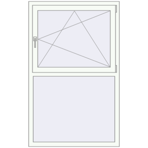 Tilt-and-Turn 1000x1600 mm KORSA STANDARD (Euro 70) RAL 9016 Traffic white two-sided. View from inside Buy Tilt-and-Turn 1000x1600 mm KORSA STANDARD (Euro 70) RAL 9016 Traffic white two-sided